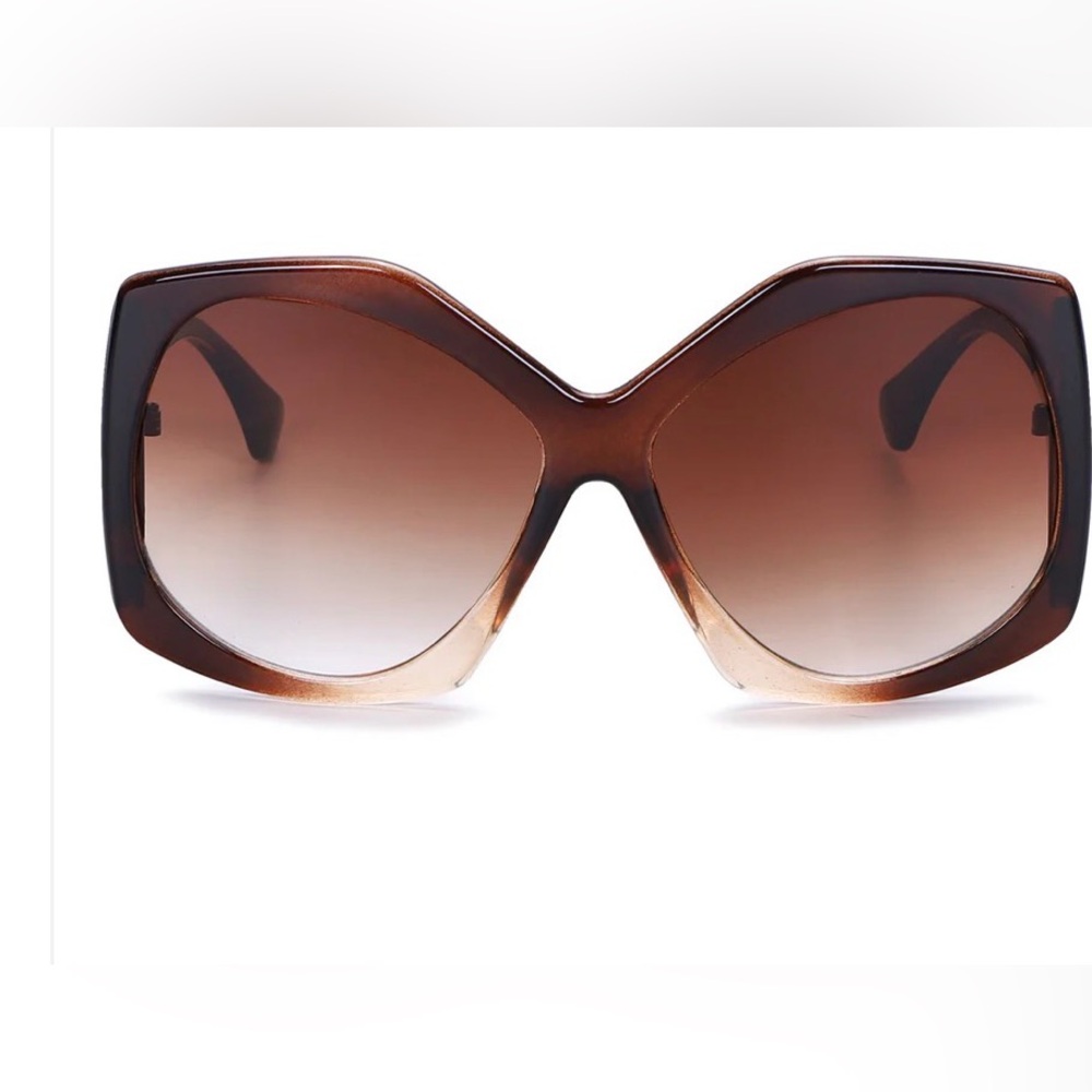 Women's Brown Oversized Sunglasses